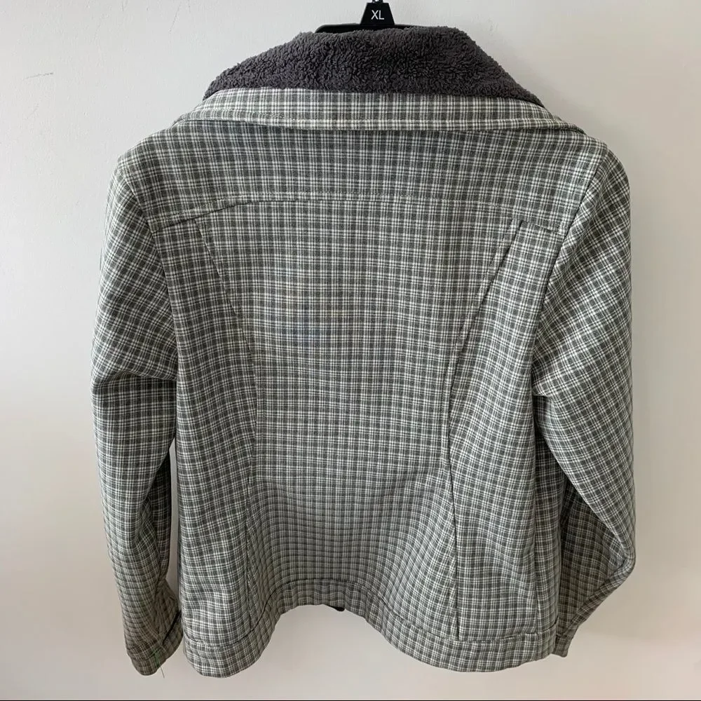 Women’s The Northface Jacket Sz S/P gray plaid - Picture 6 of 6